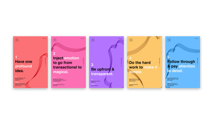 Five DBS design principles, from "Have one profound idea" to "Follow through & pay attention to detail"