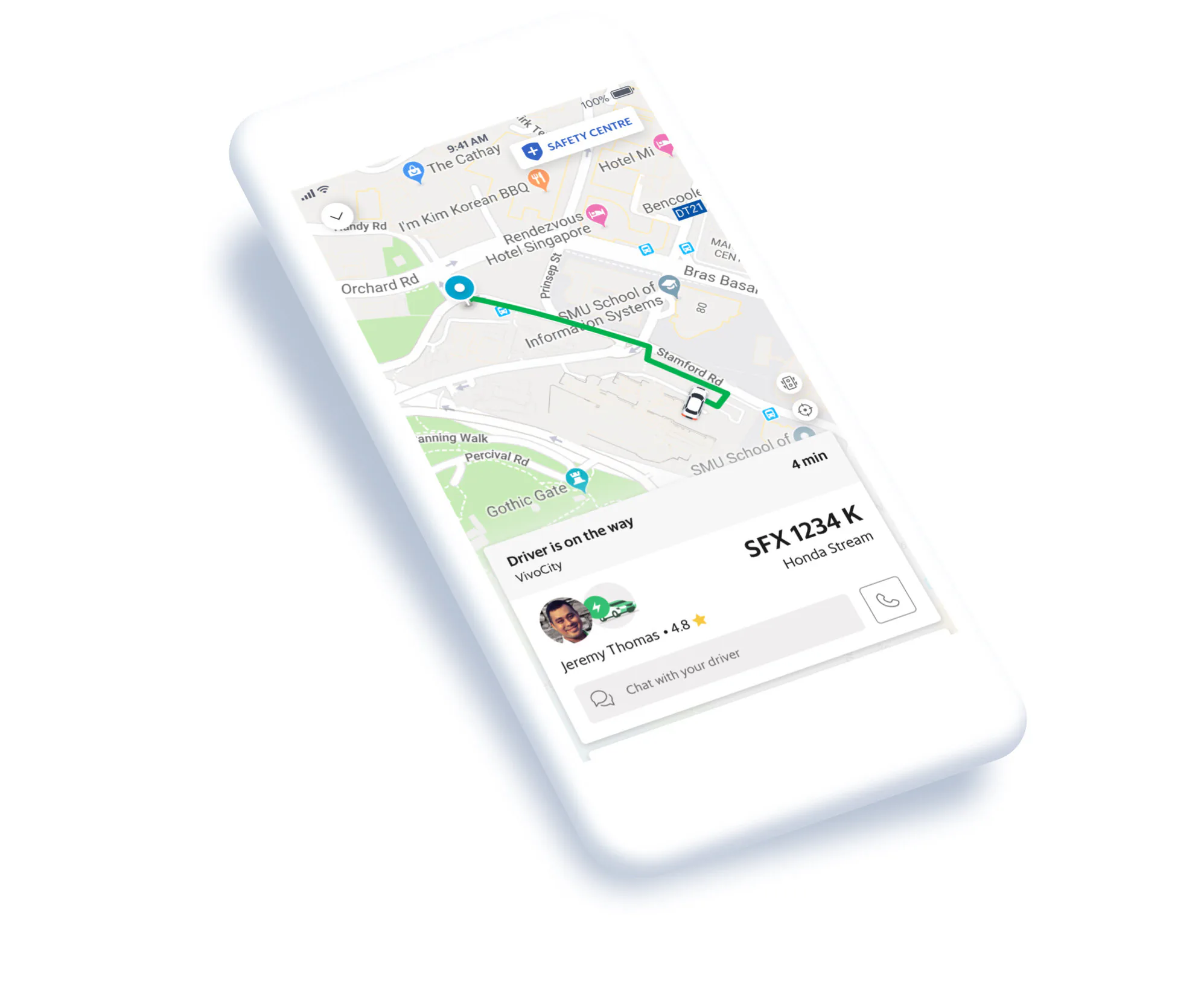 Grab case study: the redesigned driver-on-the-way screen in the Grab app